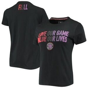Women's FISLL Black Toronto Raptors Social Justice Team T-Shirt XL‎